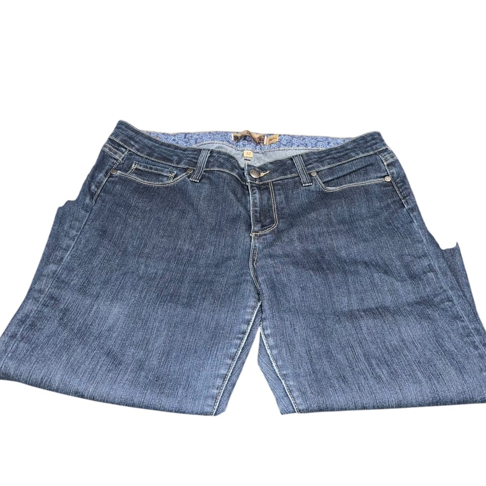 Paige Skyline Skinny Jeans Womens 32 Dark Wash Low Rise Stretch